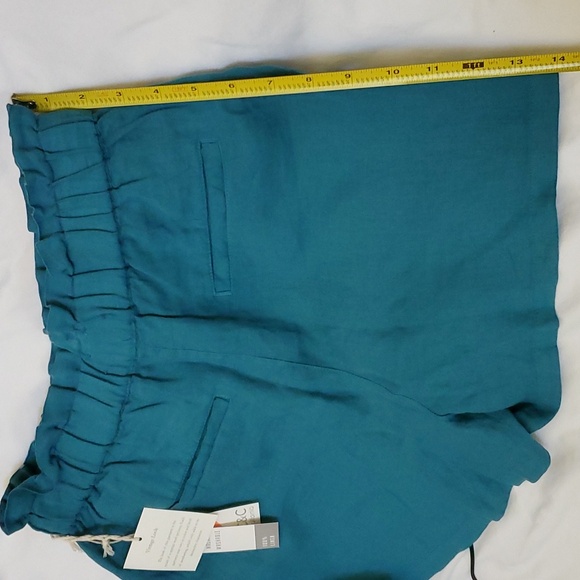 NWT C&C CALIFORNIA 100% LINEN SHORTS - MEDIUM - TEAL - Picture 9 of 9